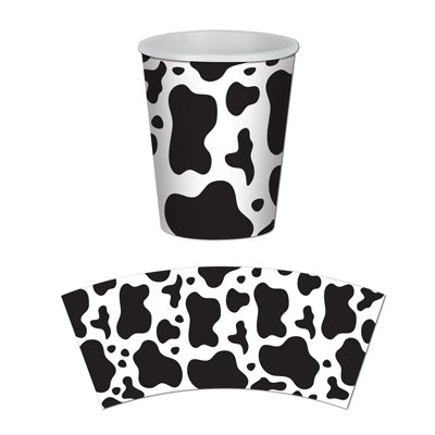 Cow Print Cups/ 8 Count/9 oz.