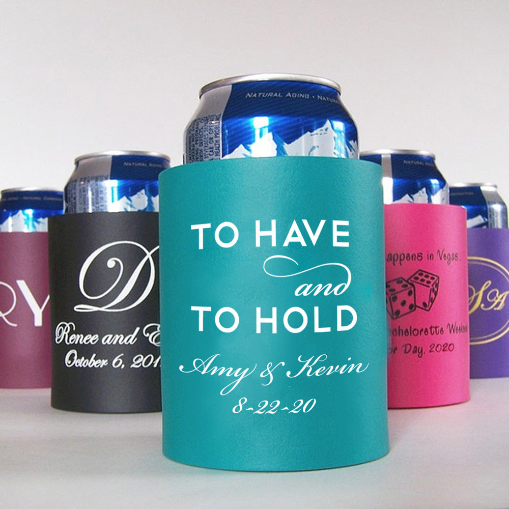Personalized Chevron Rating - 12 oz Can Koozie –