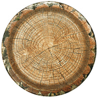 Rustic Cut Timber Dinner Plates- 10 inches/8 Pack