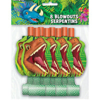 Dinosaur Party Blowouts 8 Pack