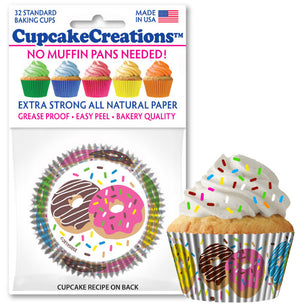 Donut Theme Cupcake Liners 32 per Pack