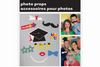 Graduation Photo Booth Props   10 props | Includes cut-outs with sticks