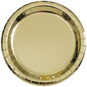 Metallic Gold Luncheon Plates/ 9" / 8 Count