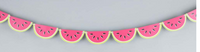 Watermelon Party Banner - 8 Foot with 14 watermelons.