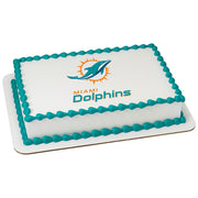 Miami Dolphins Edible Image Cake Topper