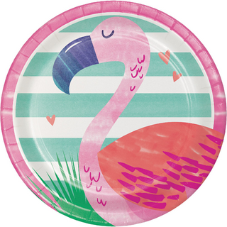 Tropical Flamingo Party Plate/ 7" /8 Count