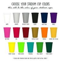 Plastic Stadium Personalized Cups / 50 Count