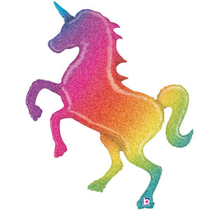 Holographic Rainbow Unicorn/ 54 Inches