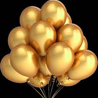 Chrome 11" Latex Balloons - Gold / 10 pack