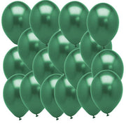 Chrome 11" Latex Balloons - Green /10 Count