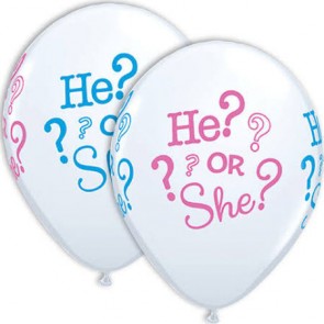 Latex Gender Reveal Balloons - 10 Pack/11
