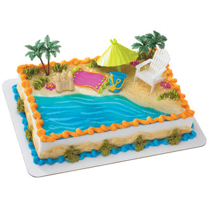 Beach Scene Cake Topper -
