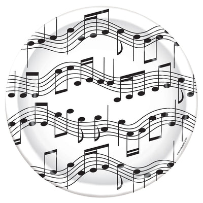 Musical Note Lage Party Plates