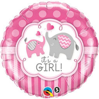 Pink Elephant Baby Balloon