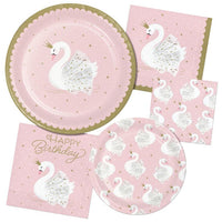 Swan Party Dessert Plates