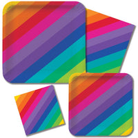 Rainbow Party Dinner Plates