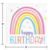 Happy Rainbow Birthday Napkins