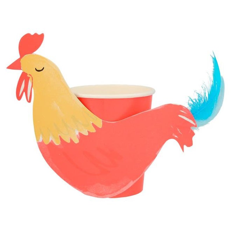 Fun Rooster Cups