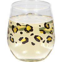 Leopard Print Wine Glass