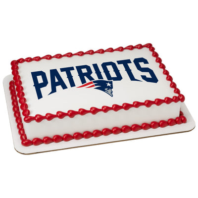 New England Patriots Edible Image Cake Topper