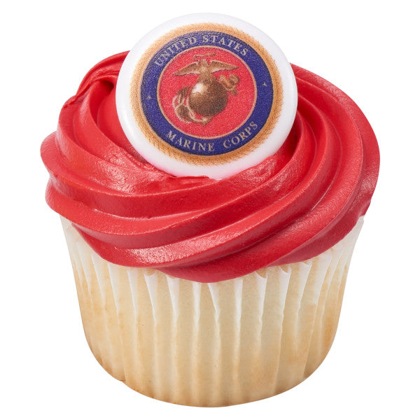 Marine Corps Cupcake Toppers/Party Favors 12 CT