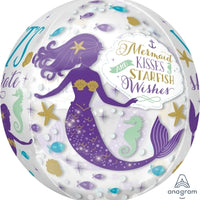 Mermaid Kisses and Starfish Kisses Mylar Balloon/Round 16"