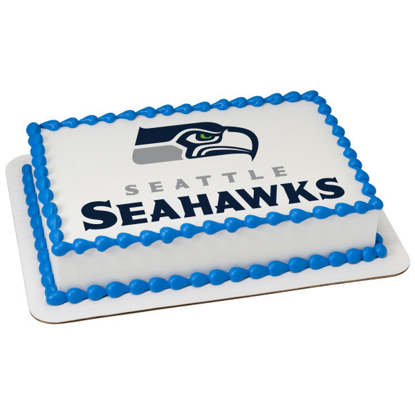 Seattle Seahawks Wedding Day Reception Cake Topper Bridal 