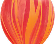 Latex Marbled Balloons/10 per pack/Helium Quality - Orange
