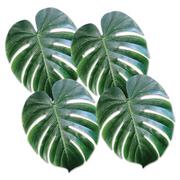 Tropical Palm Fabric Leaves/ 4 Count/ 11.5" x 13"