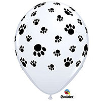 Latex Paw-Print Balloons - 10 pack, Helium Quality/11"