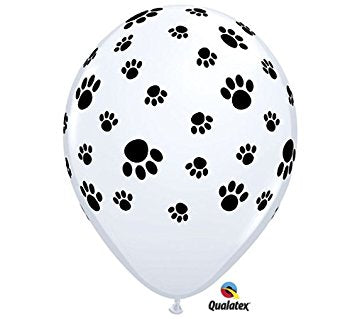Latex Paw-Print Balloons - 10 pack, Helium Quality/11