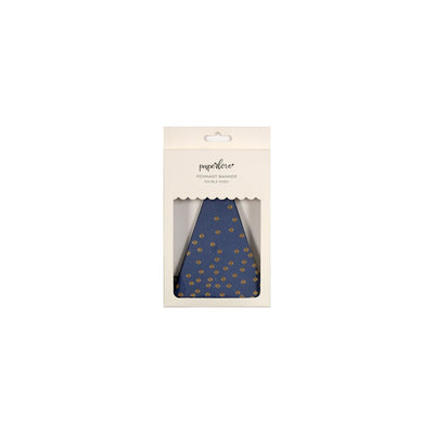 Paperlove Navy and Gold Pennant Banner