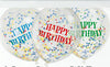 Confetti Balloons - Happy Birthday Primary Colors - 6 Count