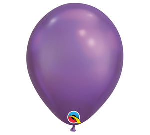 Chrome 11" Latex Balloons - Purple/ 10 Count