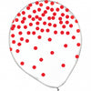 Latex Red Polka Dot Balloons - 12" /6 Count