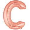 Rose Gold Letter Balloons - "C"     40 inches