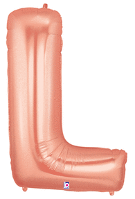 Rose Gold Letter Balloon  "L"    40 inches.