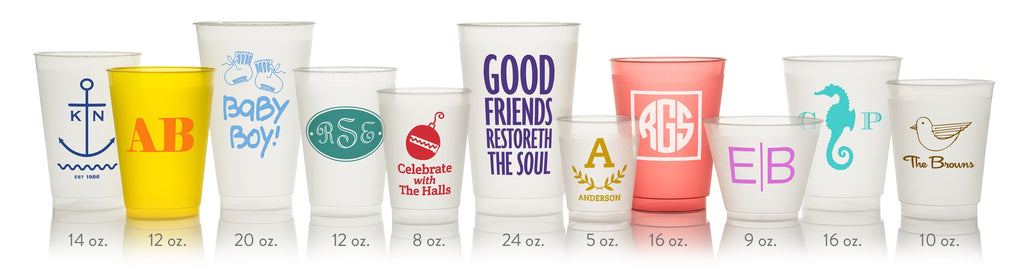 Custom Printed / Personalized Frosted Plastic Cups at Balloons