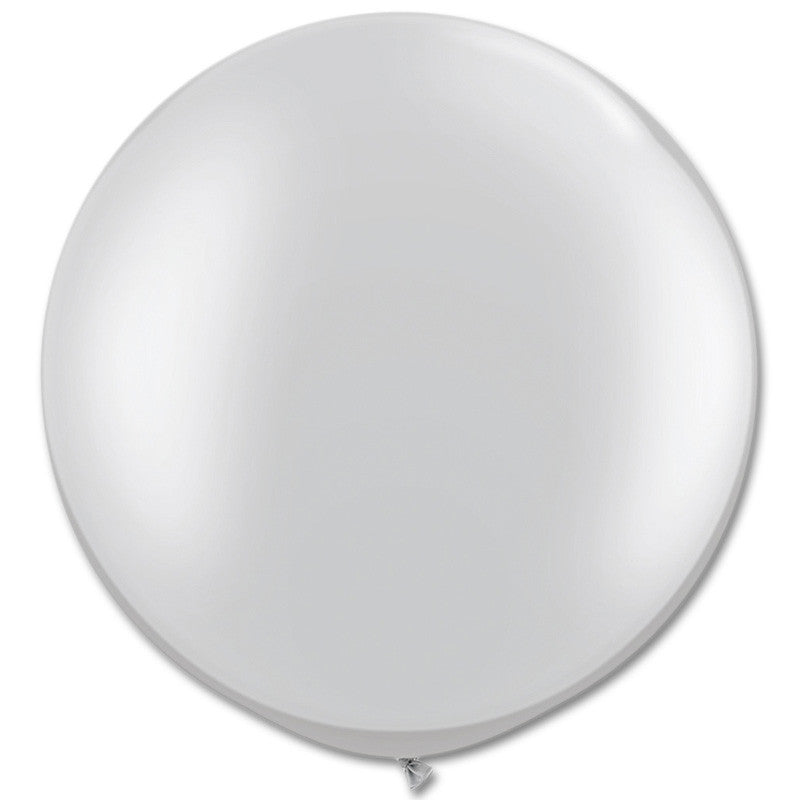 Large Round Silver Balloons