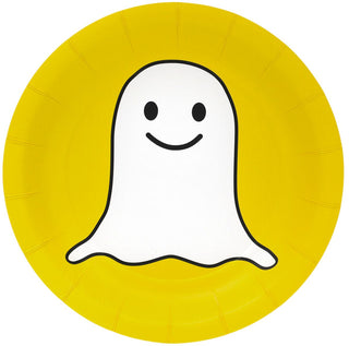 Snappy Ghost Plates/ 8 Count/ 7 inch