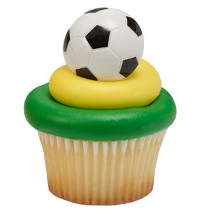 Soccer Ball Cupcake Rings 3-D