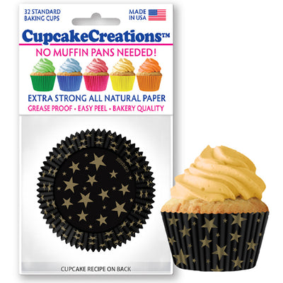 Gold Star Cupcake Liners 32 Pack