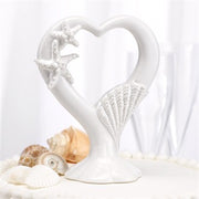 Starfish Heart Wedding Topper- White Pearlescent