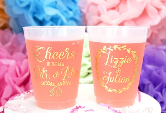 Personalized Frosted Plastic Cups