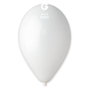 Gemar White 12 inch Latex Balloons 50 Pack