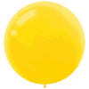 24 Inch Round Yellow Latex Balloon 4 pack